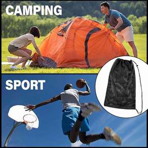 Mochila Grande y Económica para Ropa, Zapatos, Almacenamiento, Deportes Acuáticos, Playa, Equipo de Buceo, Negra y Azul con Malla - Product Image 6