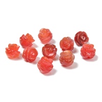 Perles en Jaspe Rouge, Quartz Rose Transparent et Cristal, Breloques en Forme de Fleur pour la Fabrication de Bijoux