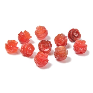 Perline di Cristallo di Quarzo Rosa Chiaro e <span class=keywords><strong>Pietra</strong></span> di <span class=keywords><strong>Diaspro</strong></span> <span class=keywords><strong>Rosso</strong></span> a Forma di Fiore per Creazione di Gioielli - Product Image 6