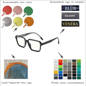 Lunettes anti-lumière bleue avec monture légère à imprimé animal pour unisexe, pour la protection des yeux devant l'ordinateur, design sophistiqué - Product Image 3