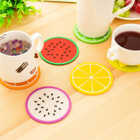 Sous-verre rond en Silicone pour Table basse, tapis de tasse, isolation thermique, napperon, accessoires de cuisine chauds