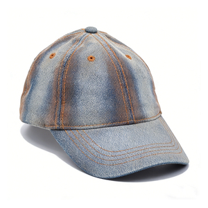 Casquette de baseball vintage délavée non structurée, design arrière incurvé, unisexe, effet dégradé vieilli, ajustable, 6 panneaux, streetwear - Product Image 6