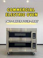 Four à pizza électrique commercial pour boulangerie, machine industrielle à 4 niveaux avec écran LED, four de cuisson pour hôtels, pain et gâteaux
