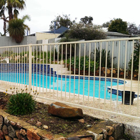 Valla de aluminio de alta seguridad para piscina, punta de lanza tubular, parte superior plana, antioxidante, antiescalada, valla de puerta de enrejado alto