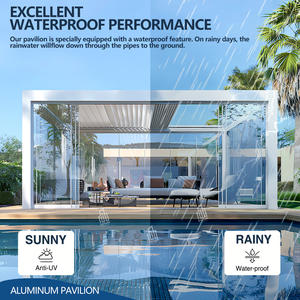 Pérgola Motorizada Moderna para Jardín y Patio Exterior <span class=keywords><strong>2020</strong></span>, Conjuntos de Muebles para Terraza, Pérgola Retráctil para Fiestas en el Patio Trasero - Product Image 6