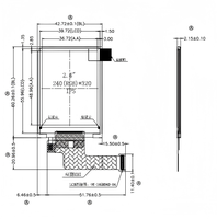 Écran TFT DAS de 2,4 pouces, résolution 360x360, circuit intégré de pilote GC9307N, écran LCD IPS à vision complète, rétroéclairage LED, montage sur panneau