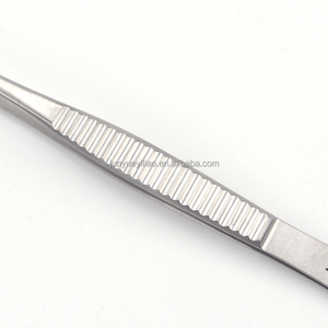 <span class=keywords><strong>Pinzas</strong></span> dentadas de tejido ruso, <span class=keywords><strong>pinzas</strong></span> de algodón de lactancia, acero inoxidable, quirúrgicas, dentales - Product Image 2