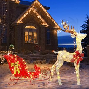 Fábrica al aire libre LED 3D escultura <span class=keywords><strong>Navidad</strong></span> alambre decorativo LED <span class=keywords><strong>ciervo</strong></span> <span class=keywords><strong>Navidad</strong></span> <span class=keywords><strong>exterior</strong></span> motivo luces tema luces exteriores - Product Image 4