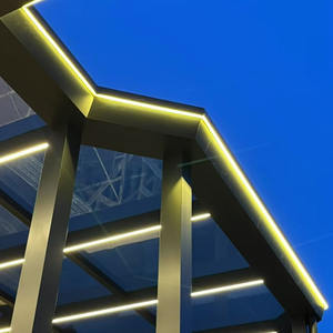 غرفة شمسية زجاجية من الألومنيوم قابلة للتخصيص بتصميم مثلث وسماء مرصعة بالنجوم للفيلات والفنادق، مناسبة للغرف والحدائق والشرفات والتراسات، بتصميم جسر مكسور - Product Image 3