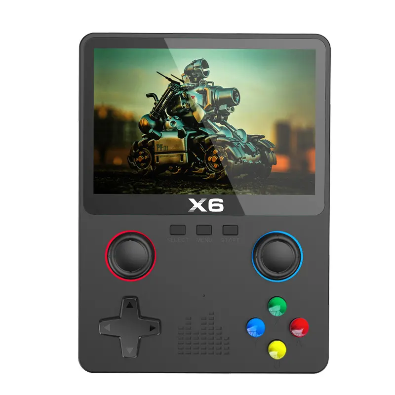 Vendita calda di intrattenimento per la famiglia X6 doppio joystick grande schermo HD multi-funzione giochi 3D TF Card espansione X6 classico videogioco