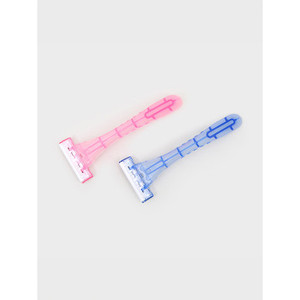 Paquete de 2 maquinillas de afeitar para mujer Diseño de hoja doble y simple de acero inoxidable - Product Image 1