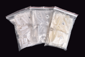 500 faux ongles en ABS, forme C, longs, fins, à couverture complète, style français, à presser - Product Image 4