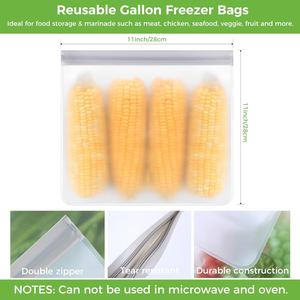 Reusable Gallon Freezer Bags, Dishwasher-Safe Silicone Food & Snack Storage Bags in Assorted Sizes, Ideal for Storing Snacks - Product Image 6