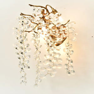 Lampes murales en cristal avec arbres d'orme, lampes pour murs de salon, à paillettes, décoration, arrière-plan de la chambre à coucher, luminaires avec pièces de monnaie - Product Image 1