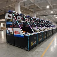 Machine d'arcade de basket-ball pliable et compacte, à monnayeur, jeu de tir électronique compétitif pour parcs d'attractions