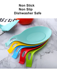 Poggiacucchiaio in Silicone per fornelli utensile da cucina flessibile poggiatesta spatola per cucchiaio resistente al calore lavabile in lavastoviglie - Product Image 4
