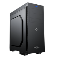 Boîtier d'ordinateur GAMEMAX Dark Silent Steel en plastique, format ATX Mid Tower, design anti-bruit des ventilateurs, 7 emplacements d'extension pour système PC de jeu