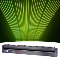 Lumière laser oscillante à 8 yeux rouge/vert/bleu/couleur croisée/style réseau pour DJ Disco Event Stage