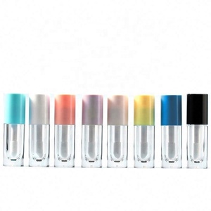 Wholesale Purple Yellow Pink Brown Empty <b>Foundation</b> Tube Transparent Lip Gloss Tubes With Big Wand Applicator Lipgloss Packaging - Product Image 5