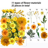 Résine mélangée en gros décoration naturelle bricolage ongles maison artisanat fournitures fleur séchée herbe sèche fleurs pressées pour l'art de pâques