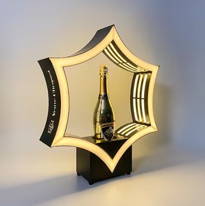 El mejor Bar barato Hotel Vino Cerveza Recargable Soporte personalizado Soporte Acrílico Led Iluminado Licor Estante Botella Glorifier Presentador - Product Image 6