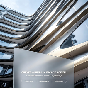 Système d'installation de façade murale en alliage d'aluminium, panneau extérieur vitré isolé pour bâtiment commercial - Product Image 3