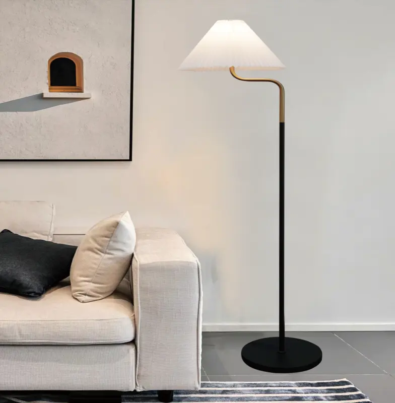 Современный плиссированный тканевый теневой напольный светильник декоративное освещение для спальни гостиной