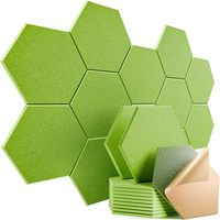 Pannello Acustico Esagonale in PET da 9mm, Multicolore, Personalizzabile, Autoadesivo, Piastrella Fonoassorbente in Poliestere per Decorazione di Casa, Studio e Ufficio