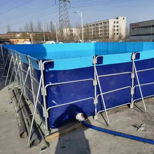 Chinese Fabriek Prijs Stalen Pijp Ondersteuning Pvc Zeildoek Aquacultuur Viskwekerij Vijver Tank Te Koop