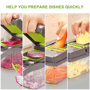 Hache-légumes multifonctionnel en ABS durable, outil de découpe et de tranchage avec base antidérapante - Product Image 4