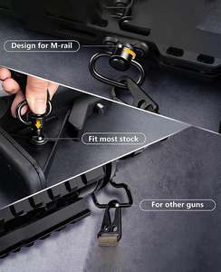 สายสะพายสองจุด CVLIFE พร้อมตัวหมุนป้องกันการหมุน 2 ชิ้น พร้อมตัวปรับความยาวตะขอโลหะสำหรับกระเป๋าล่าสัตว์และซองปืน - Product Image 2