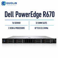 Infrastructure de centre de données pour services réseau d'entreprise DDR5 NVMe Dual Intel Xeon 6 Dell PowerEdge R670 1U Rack Server