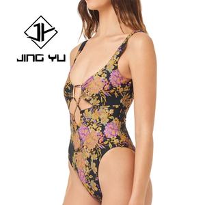 Traje de Baño Personalizado con MOQ Bajo, Estampado Vintage, Traje de Baño de una Pieza con Aberturas, Traje de Baño de una Pieza de Nailon Reciclado de Lujo - Product Image 2