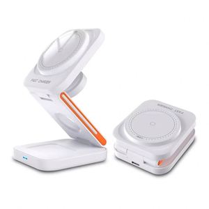 Estación de Carga Inalámbrica Plegable 3 en 1 Personalizable JEDI para Múltiples Dispositivos, Logotipo OEM, Venta al Por Mayor, Envío Rápido - Product Image 1