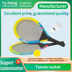Juego personalizado de deportes al aire libre, juguetes para niños, juego de raquetas de bádminton y <span class=keywords><strong>tenis</strong></span>, 2 uds., raquetas y dos bolas diseñadas para la diversión activa - Product Image 2