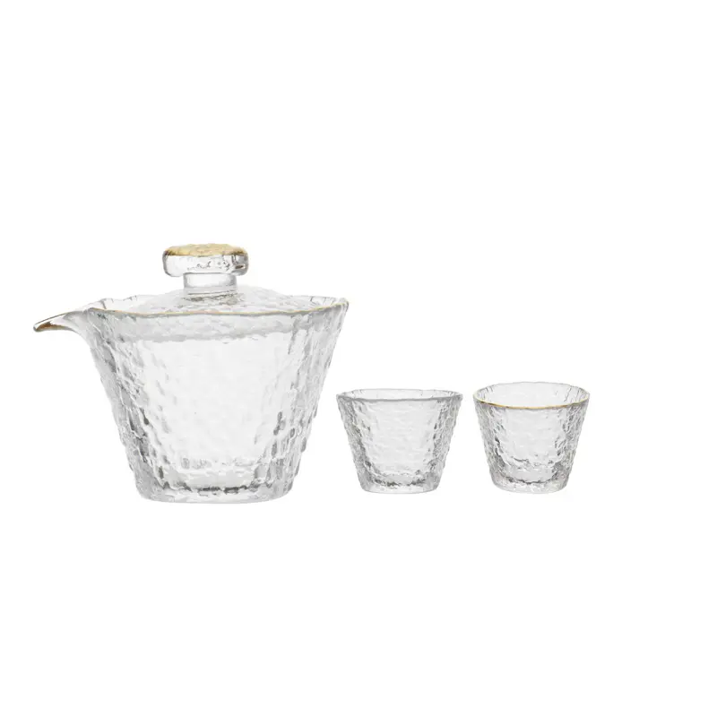 Nhật bản Ice Dew Glass Tea Set cho hộ gia đình Kung Fu Tea Cup Glass Tea Cup Set