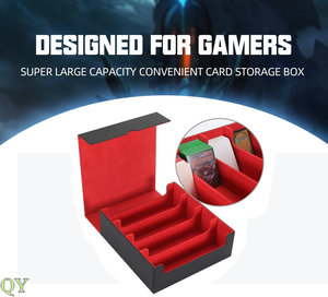 Boîte de rangement pour cartes à collectionner QY Large 4 rangées, capacité de 3000+ cartes, organiseur pour collectionneurs et jeux de société - Product Image 4