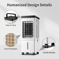 Refroidisseur d'air évaporatif mobile à eau, alimenté par courant alternatif, avec verrouillage enfant, filtre anti-poussière, roues universelles, réservoir amovible pour camping-car, maison, bureau