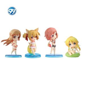 Épée Art en ligne 4 pièces Q Version maillot de bain chiffres Asuna silice <span class=keywords><strong>Leafa</strong></span> Gashapon modèle Anime collection affichage en gros - Product Image 5
