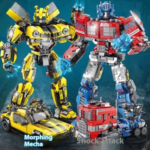 โมเดลหุ่นยนต์รถเมชาแบบทำมือบล็อกพลาสติกของเล่นตัวต่อสำหรับเด็กชายอายุ6-12ปี - Product Image 3