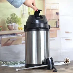 Airpot Thermos Coffee Carafe Insulated Inox Stainless Steel Coffee Beverage  Dispenser with Pump Thermal Vacuum Jug Free Shipping