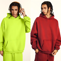 Sweat à capuche streetwear de haute qualité, 345g, lourd, avec logo personnalisé imprimé, design uni, sweat à capuche en polaire brodé pour l'hiver, pour hommes