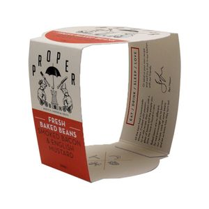 Kantong kertas daur ulang ramah lingkungan OEM, pembungkus kertas pelapis kemasan plastik tahan air wadah makanan nampan lengan kertas - Product Image 1