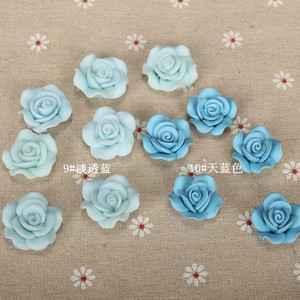 Accessoires de fleurs en terre cuite rose unie de 23 mm, pour DIY, perles décoratives pour téléphone portable, matériel pour rideaux, accessoires pour cheveux - Product Image 2