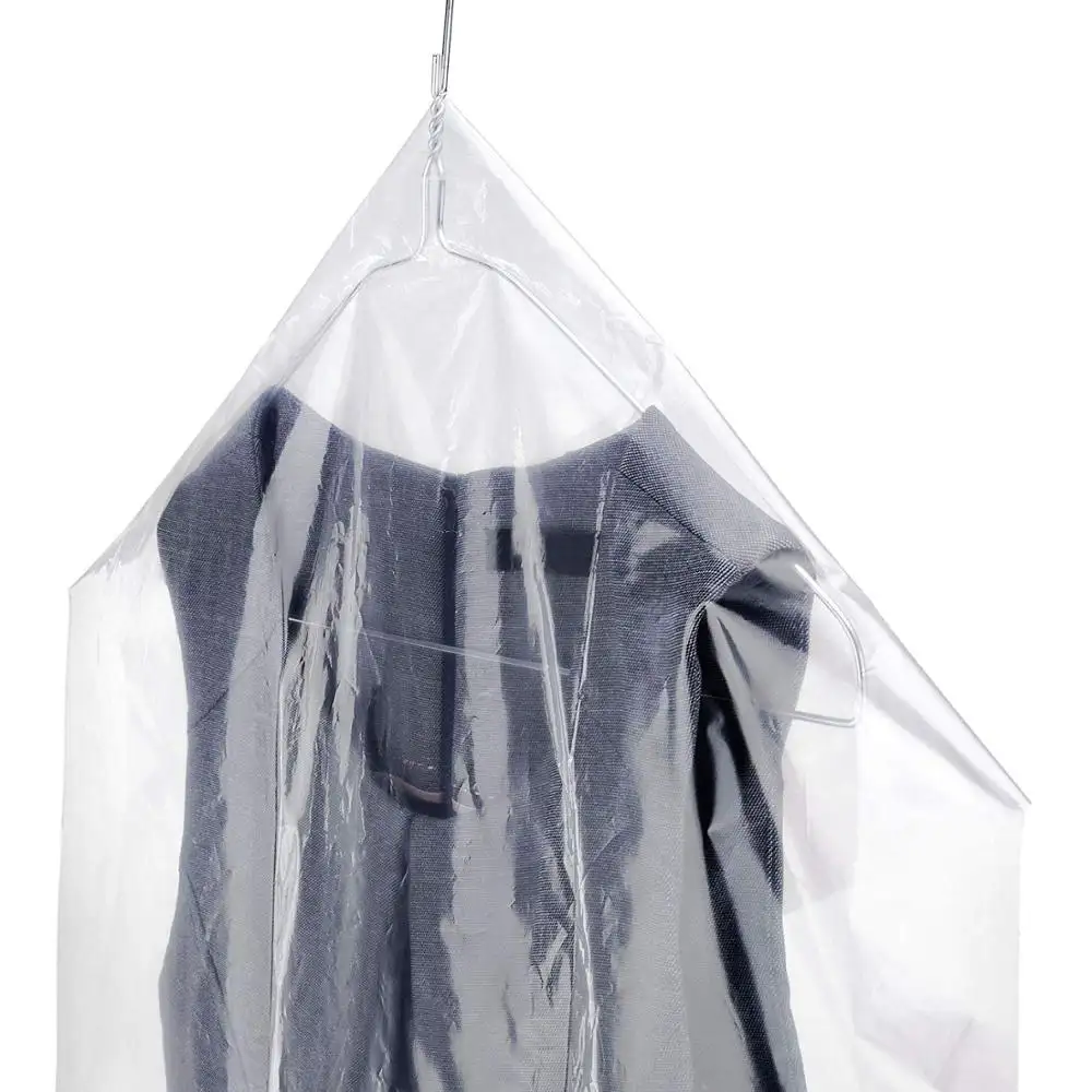 Bolsa de plástico Biodegradable para guardar ropa, transparente, transparente, para limpieza en seco