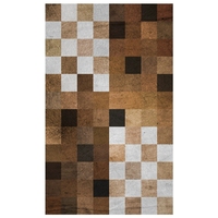 Bester Preis Kunden spezifische Form Tierhaut Kunst pelz Kuh Gold Pulver Effekt Gedruckter Rindsleder Teppich