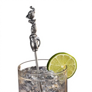 Palillos de Cóctel de Metal Vintage con Forma de Animales y Sombreros de Copa para Aperitivos, Herramientas de Bar, Brochetas Decorativas Reutilizables - Product Image 2