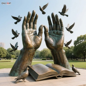 Estatua abstracta <span class=keywords><strong>de</strong></span> latón <span class=keywords><strong>de</strong></span> metal fundido a mano, moderna y grande personalizada, escultura <span class=keywords><strong>de</strong></span> bronce <span class=keywords><strong>de</strong></span> mano y Paloma para decoración <span class=keywords><strong>de</strong></span> paisaje <span class=keywords><strong>de</strong></span> parque urbano - Product Image 4