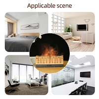 Humidificateur ultrasonique de brume fraîche de diffuseur d'arôme de lumière d'effet de flamme de 7 couleurs de grain de bois pour la station thermale de yoga de bureau à la maison de prix bon marché