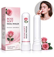 Inhalateur nasal doux OEM Gardenia, portable, parfum floral, aromathérapie, bâtonnet nasal, rafraîchissement doux, inhalateur nasal aux huiles essentielles